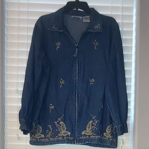 Lightweight denim shacket women's 1X